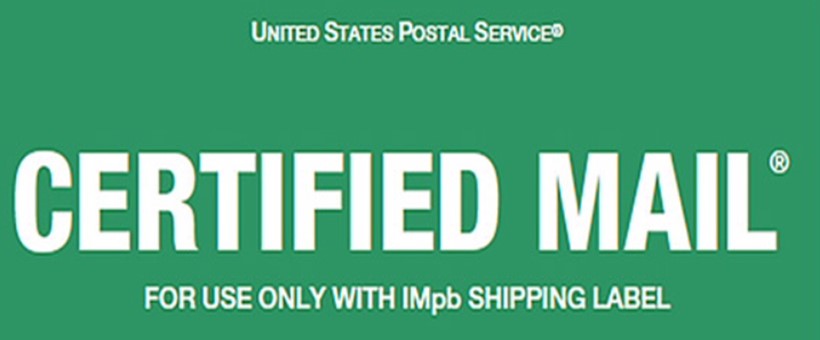 We Provide USPS Certified Mail